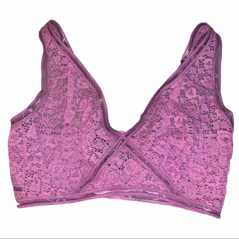 VS Very Sexy Lavender Purple Floral Lace Bralette